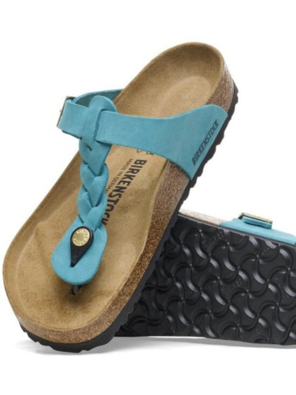 Birkenstock Gizeh Braided Color Biscay Bay Leather Womens 8US  NWT - Picture 6 of 6